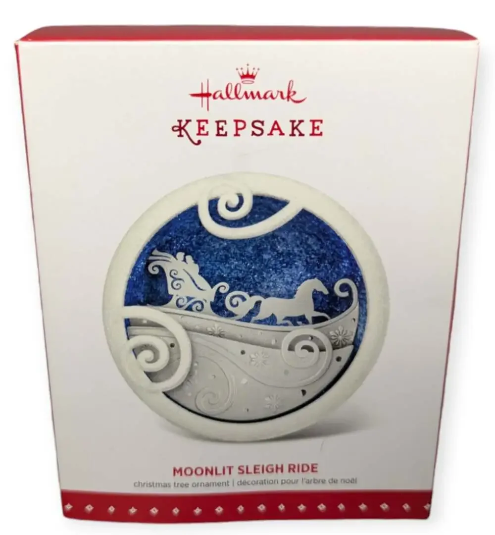 2015 Hallmark Keepsake Ornament - Moonlit Sleigh Ride / With Box
